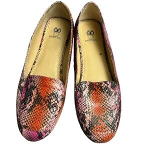 Rara Avis Purple & Red Snakeskin Flats